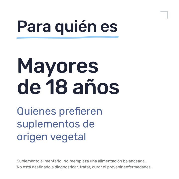 Chlorella 500 mg — Para quién es: mayores de 18 años. Quienes prefieren suplementos de origen vegetal