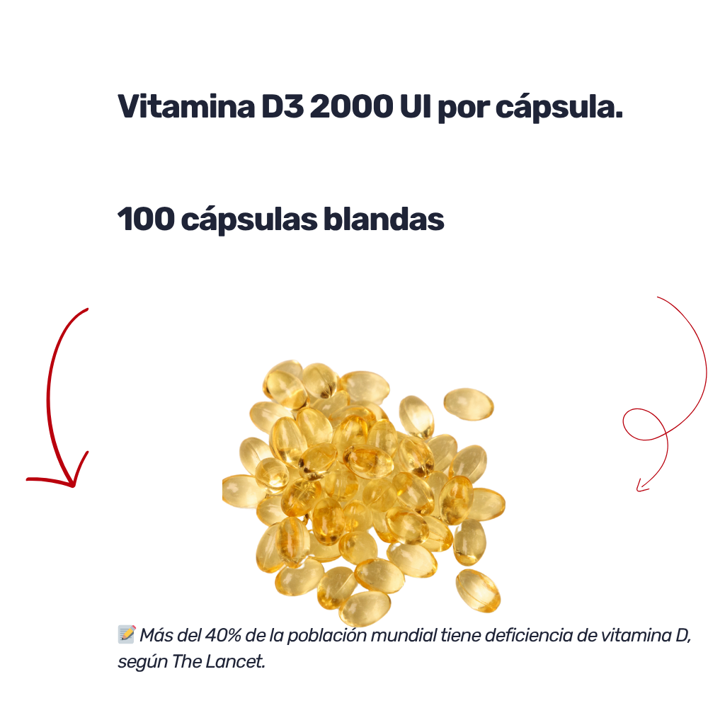 Vitamina D3 Puritan's Pride [100 Cápsulas]