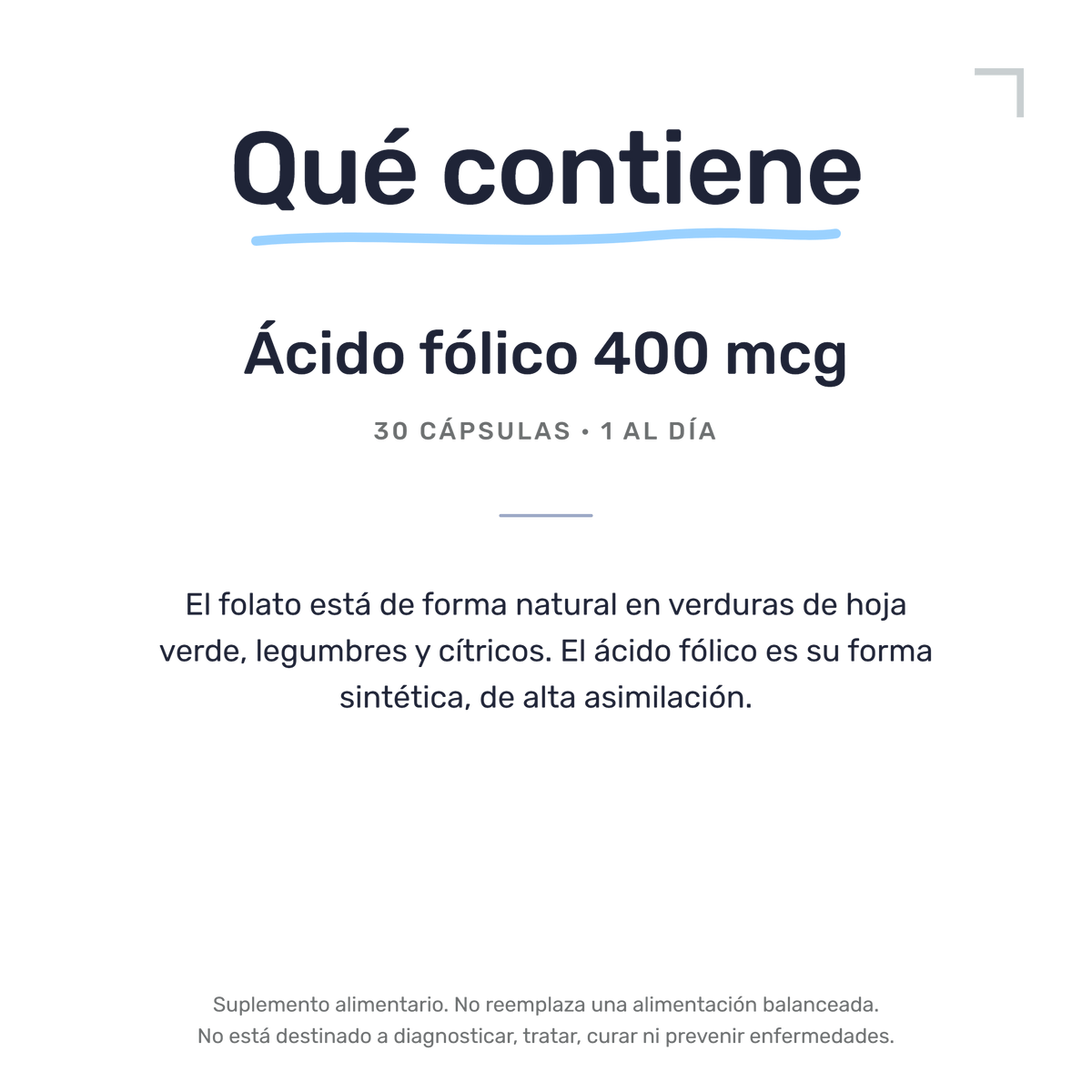 Ácido Fólico  [30 Cápsulas] — imagen 7