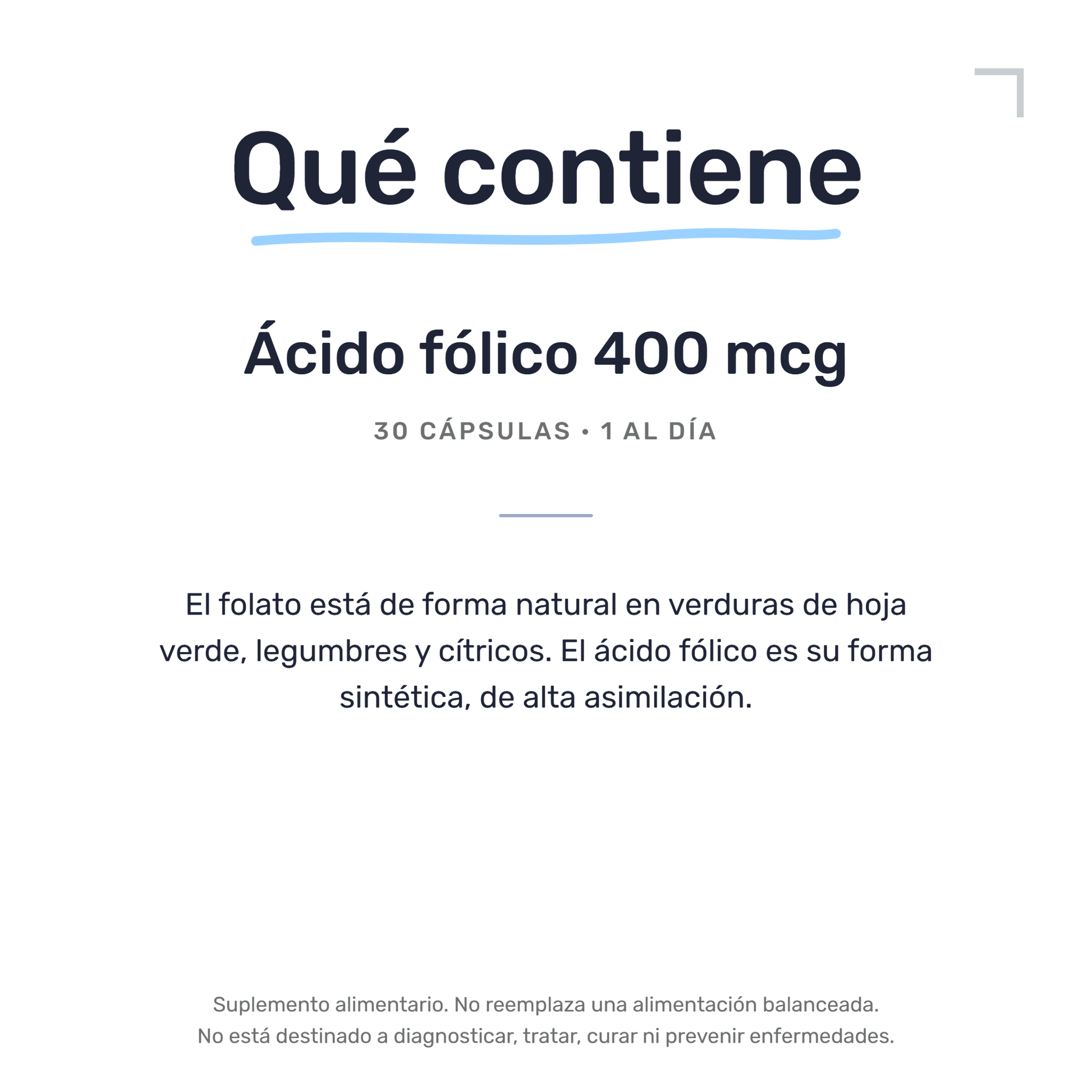 Ácido Fólico  [30 Cápsulas] — imagen 7