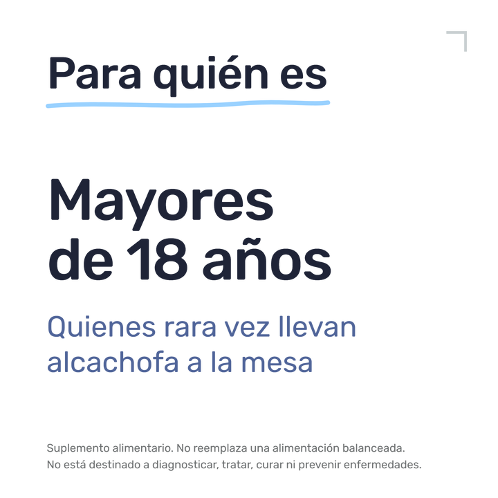 Alcachofa — Para quién es: mayores de 18 años. Quienes rara vez llevan alcachofa a la mesa