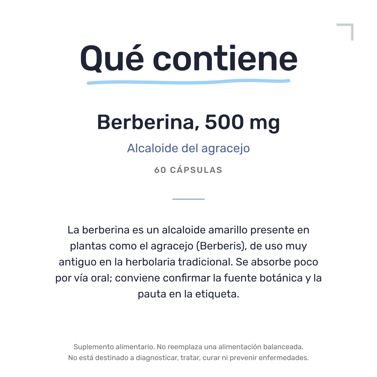 Berberina 500 mg [60 cápsulas] — imagen 7