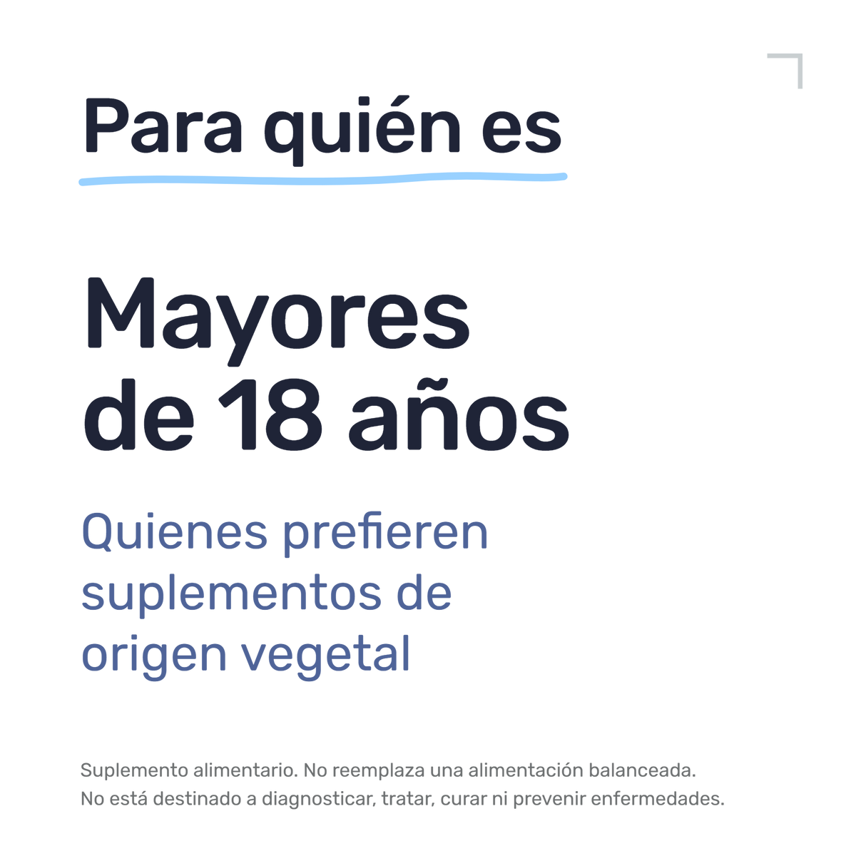 Chlorella 500 mg — Para quién es: mayores de 18 años. Quienes prefieren suplementos de origen vegetal