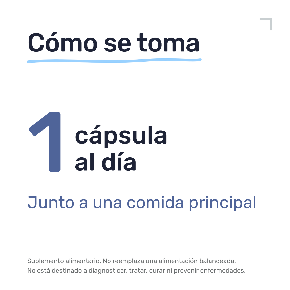 Citrato de Potasio — Cómo se toma: 1 cápsula al día, junto a una comida principal