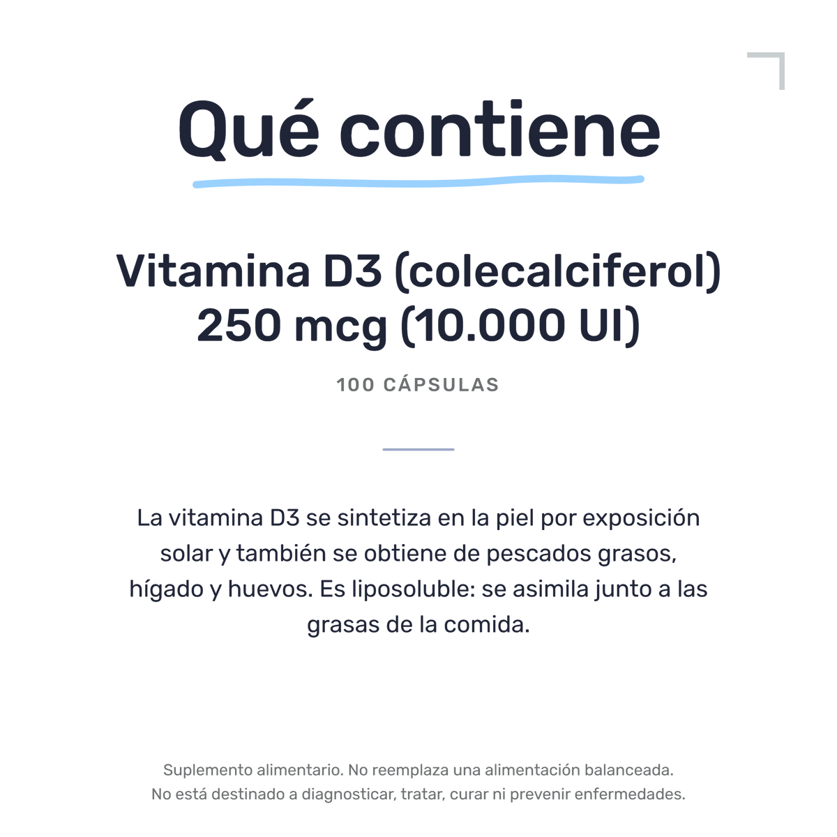 Vitamina D3 250 mcg [100 cápsulas] — imagen 7