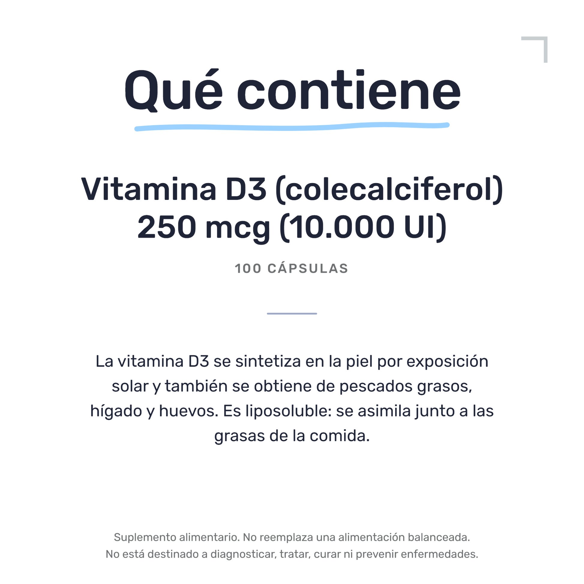Vitamina D3 250 mcg [100 cápsulas] — imagen 7