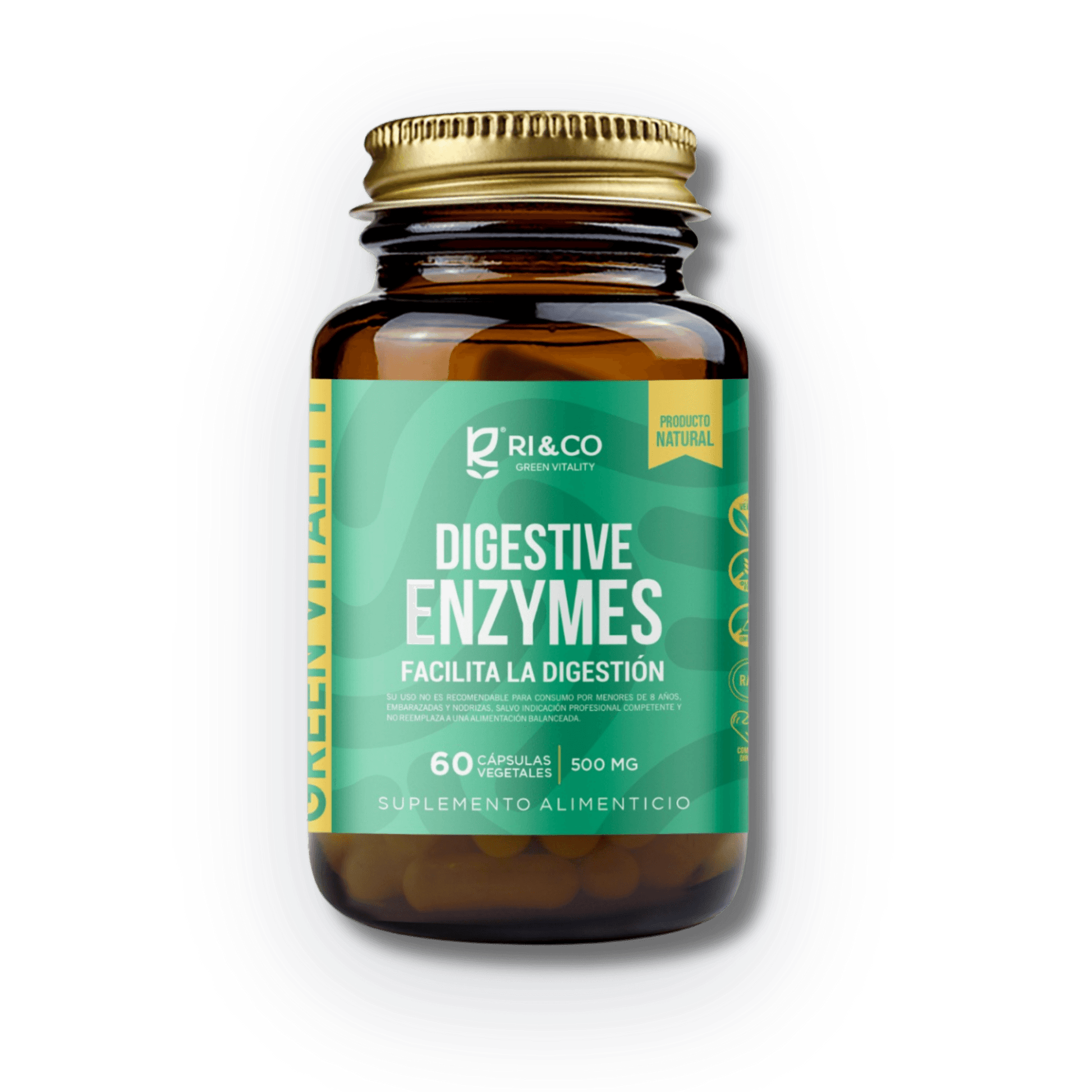 Enzimas Digestivas 500 mg [60 cápsulas] — imagen 1
