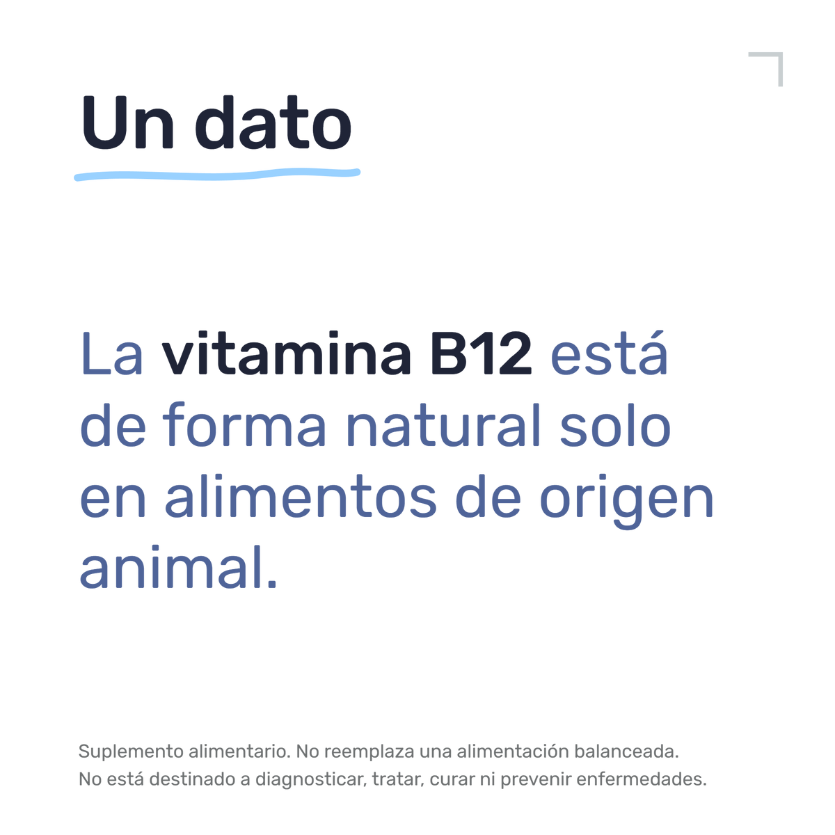 Hai Liver — Un dato: La vitamina B12 está de forma natural solo en alimentos de origen animal.