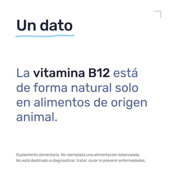 Hai Liver — Un dato: La vitamina B12 está de forma natural solo en alimentos de origen animal.