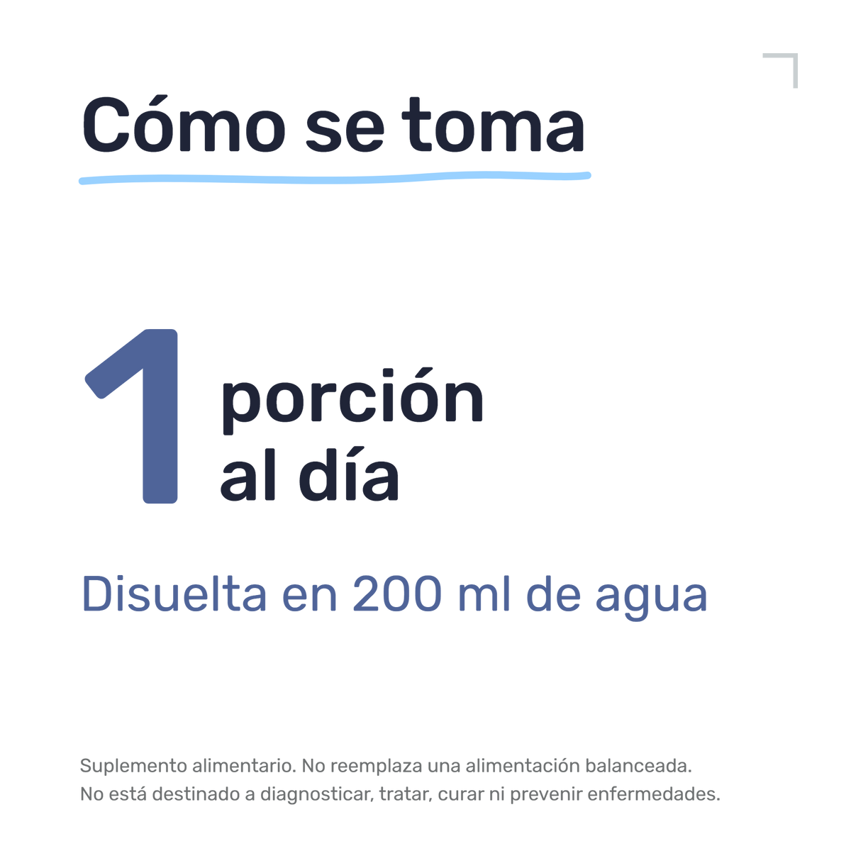 Hai ReVive — Cómo se toma: 1 porción al día, disuelta en 200 ml de agua