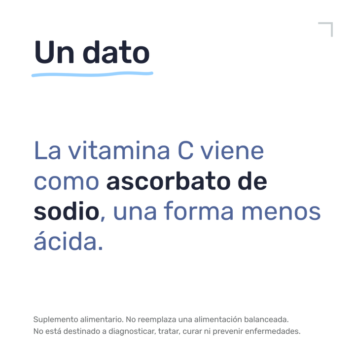 Hai ReVive — Un dato: La vitamina C viene como ascorbato de sodio, una forma menos ácida.