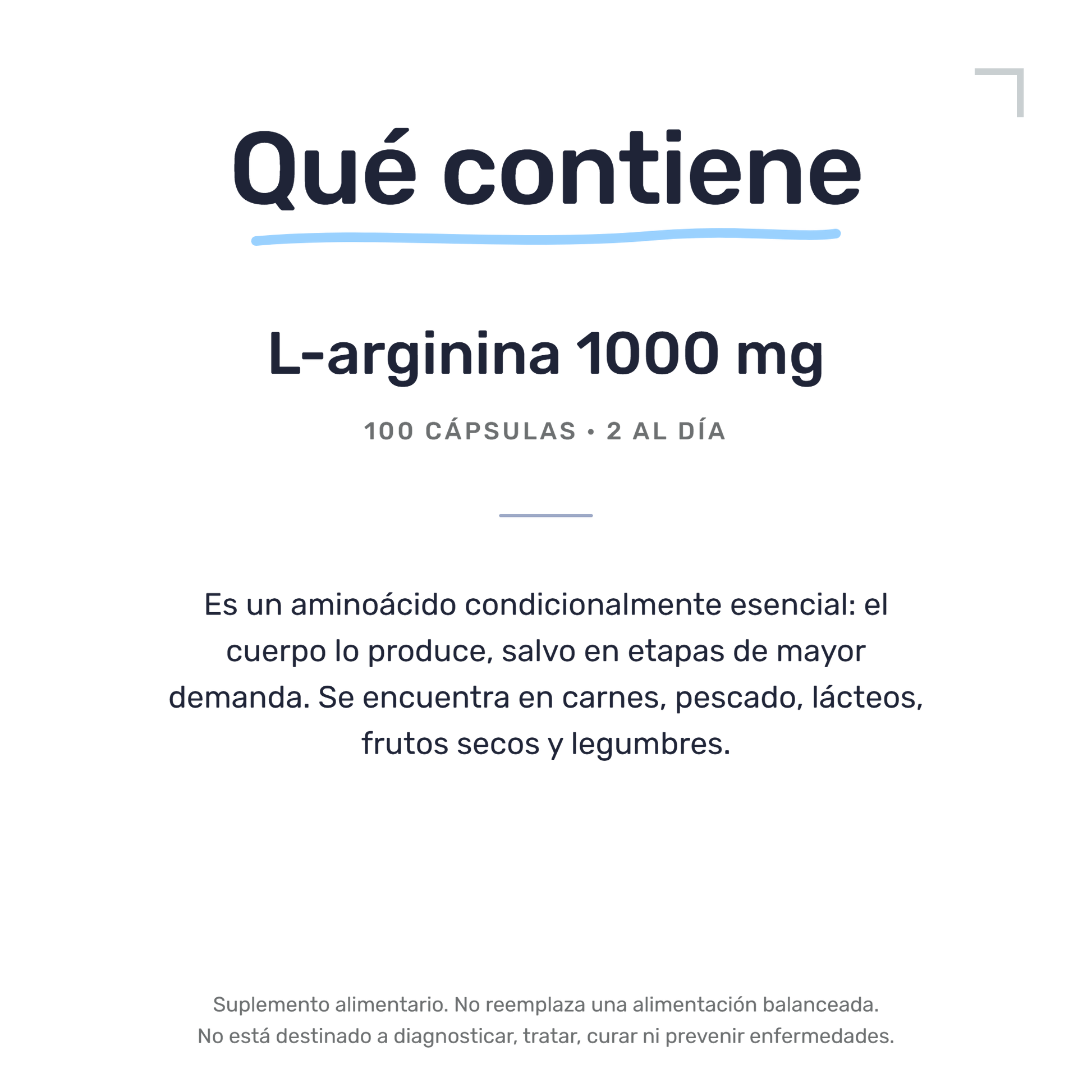L-Arginina 1000 mg [100 Cápsulas] — imagen 7