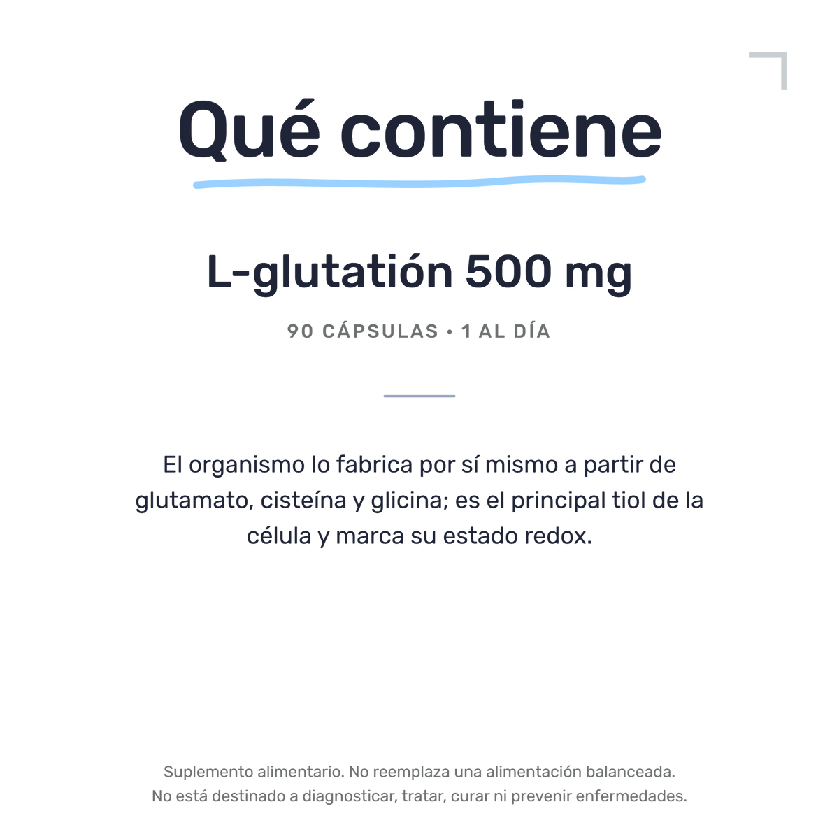 L-Glutation 500mg [90 cápsulas] — imagen 7