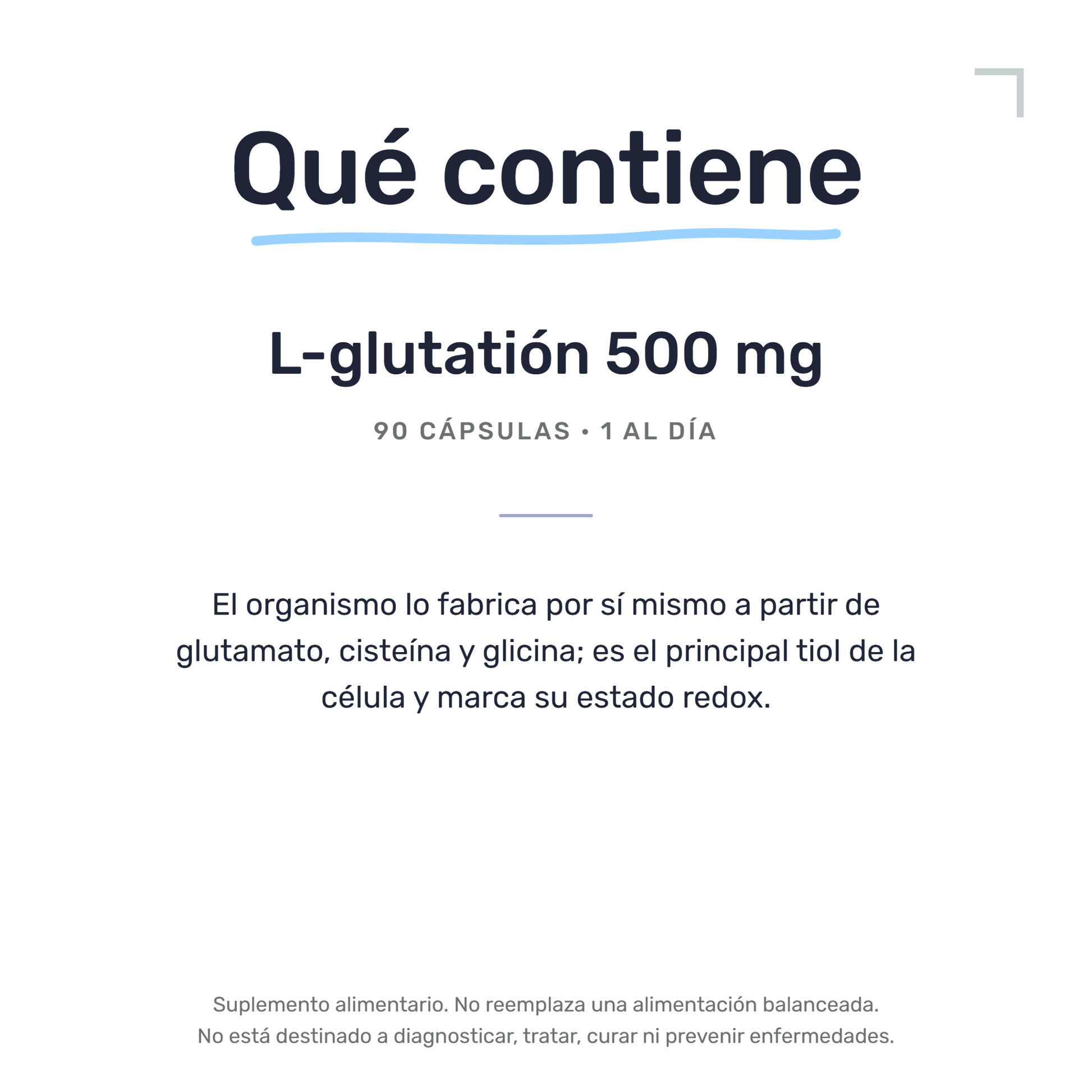 L-Glutation 500mg [90 cápsulas] — imagen 7