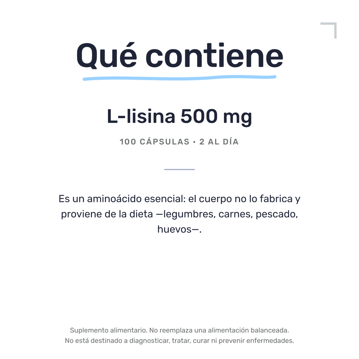 L-Lisina 500mg [100 Cápsulas] — imagen 7