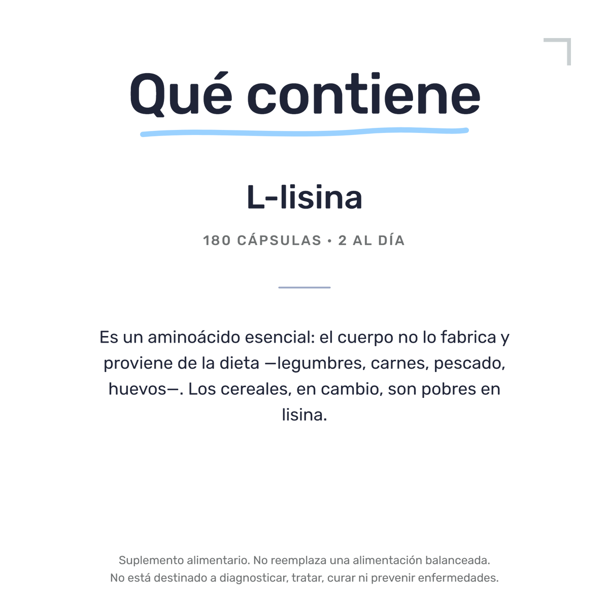 L-Lisina [180 Cápsulas] — imagen 7