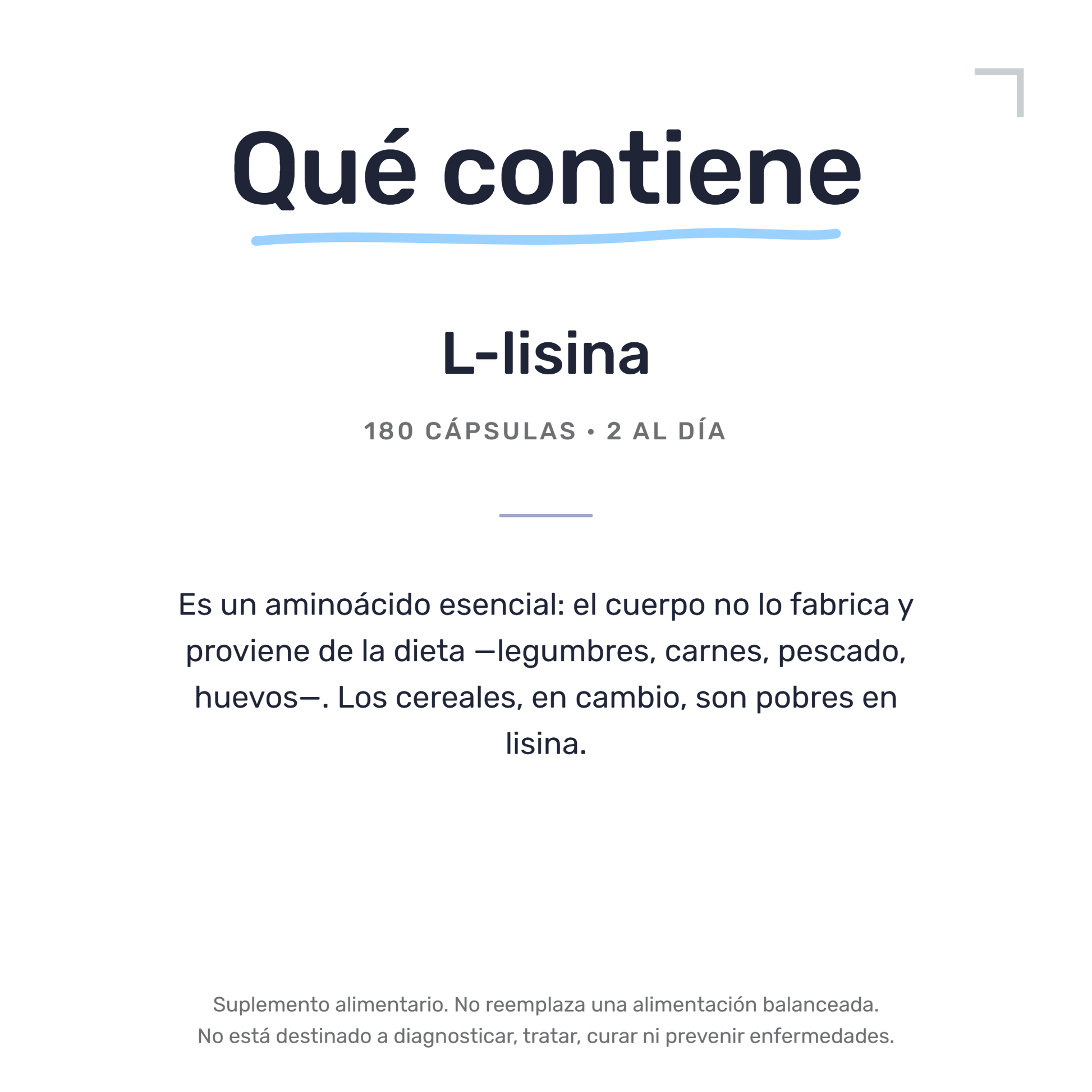 L-Lisina [180 Cápsulas] — imagen 7