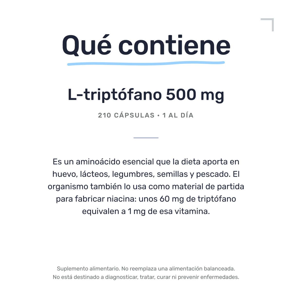 L-Triptófano 500mg [210 Cápsulas] — imagen 7