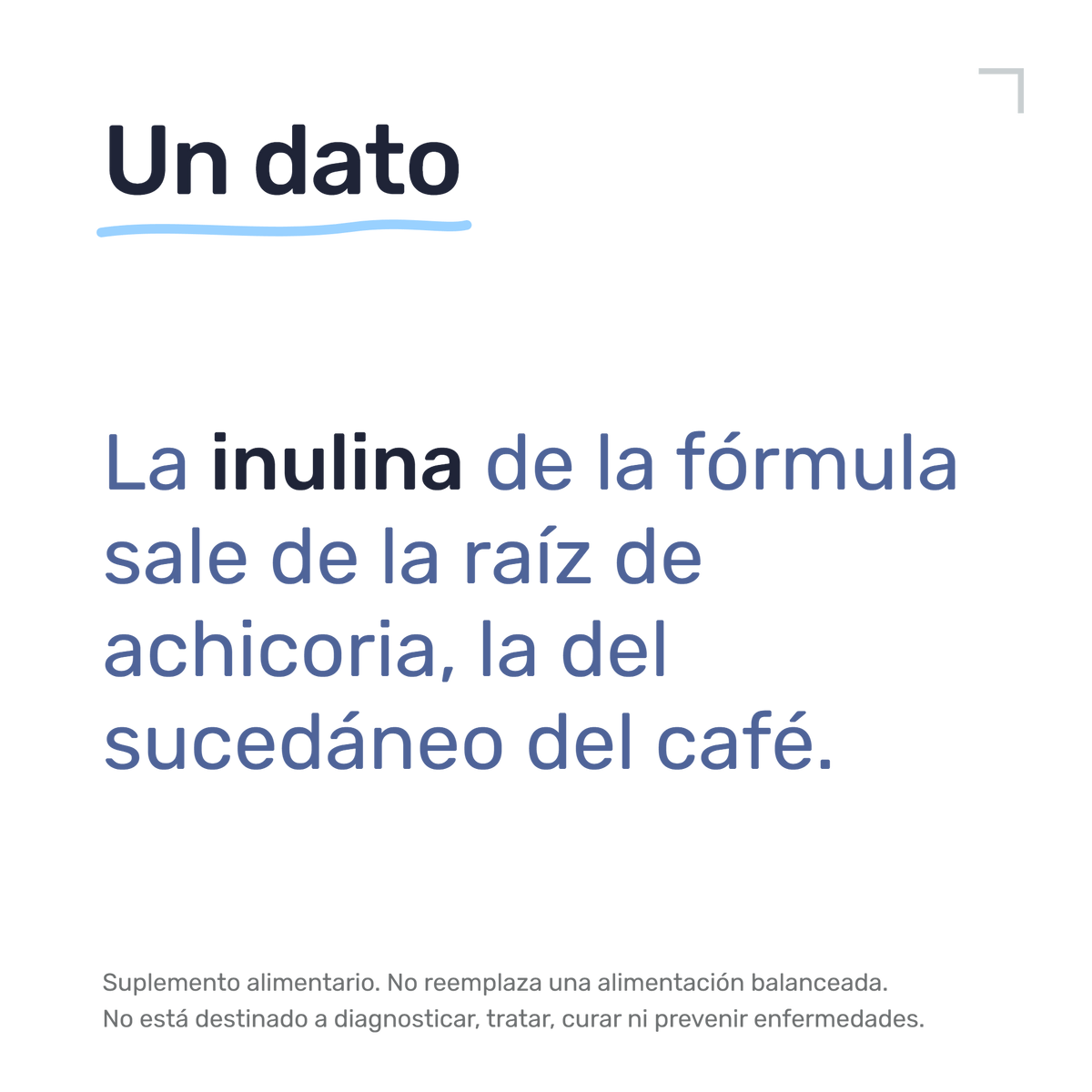 Lactibiane IKI — Un dato: La inulina de la fórmula sale de la raíz de achicoria, la del sucedáneo del café.
