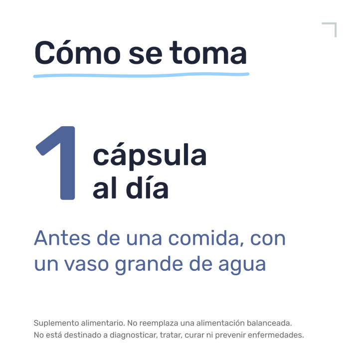 Lactibiane Reference — Cómo se toma: 1 cápsula al día, antes de una comida, con un vaso grande de agua