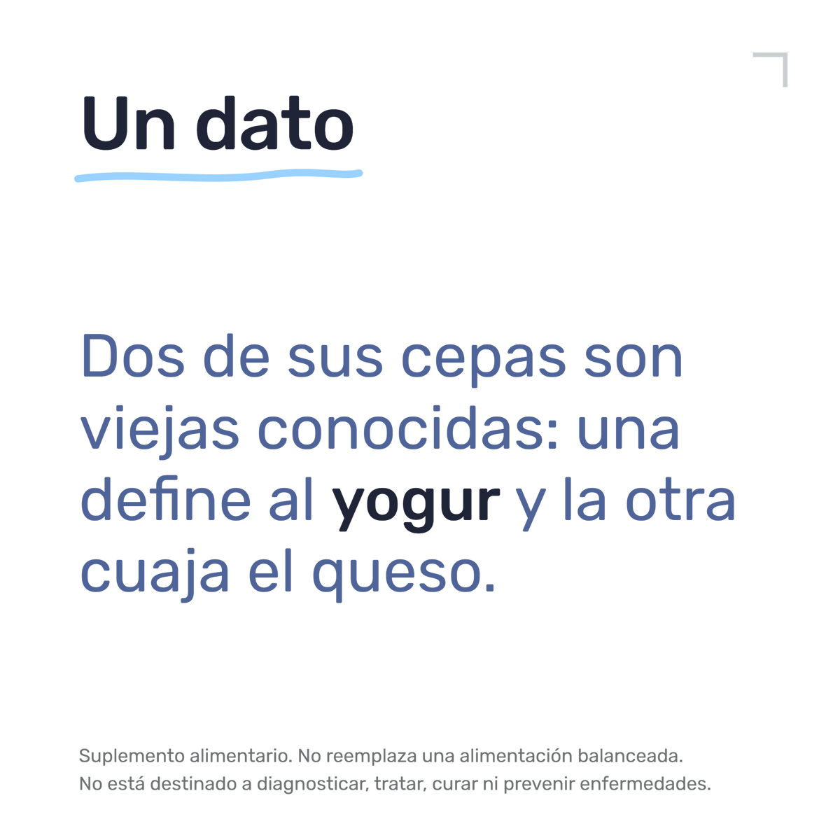 Lactibiane Reference — Un dato: Dos de sus cepas son viejas conocidas: una define al yogur y la otra cuaja el queso.