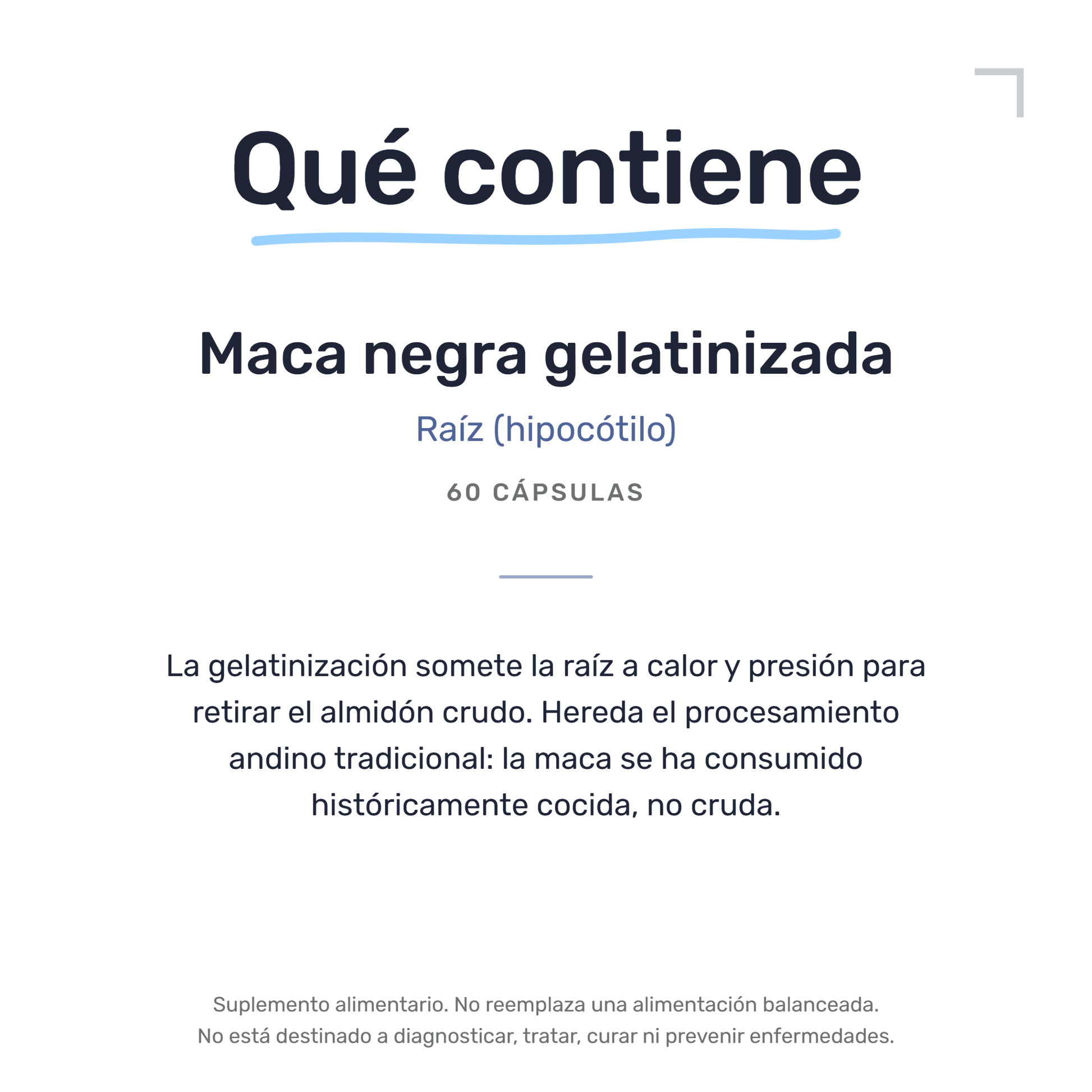 Maca Negra Gelatinizada 500 mg [60 Cápsulas] — imagen 7