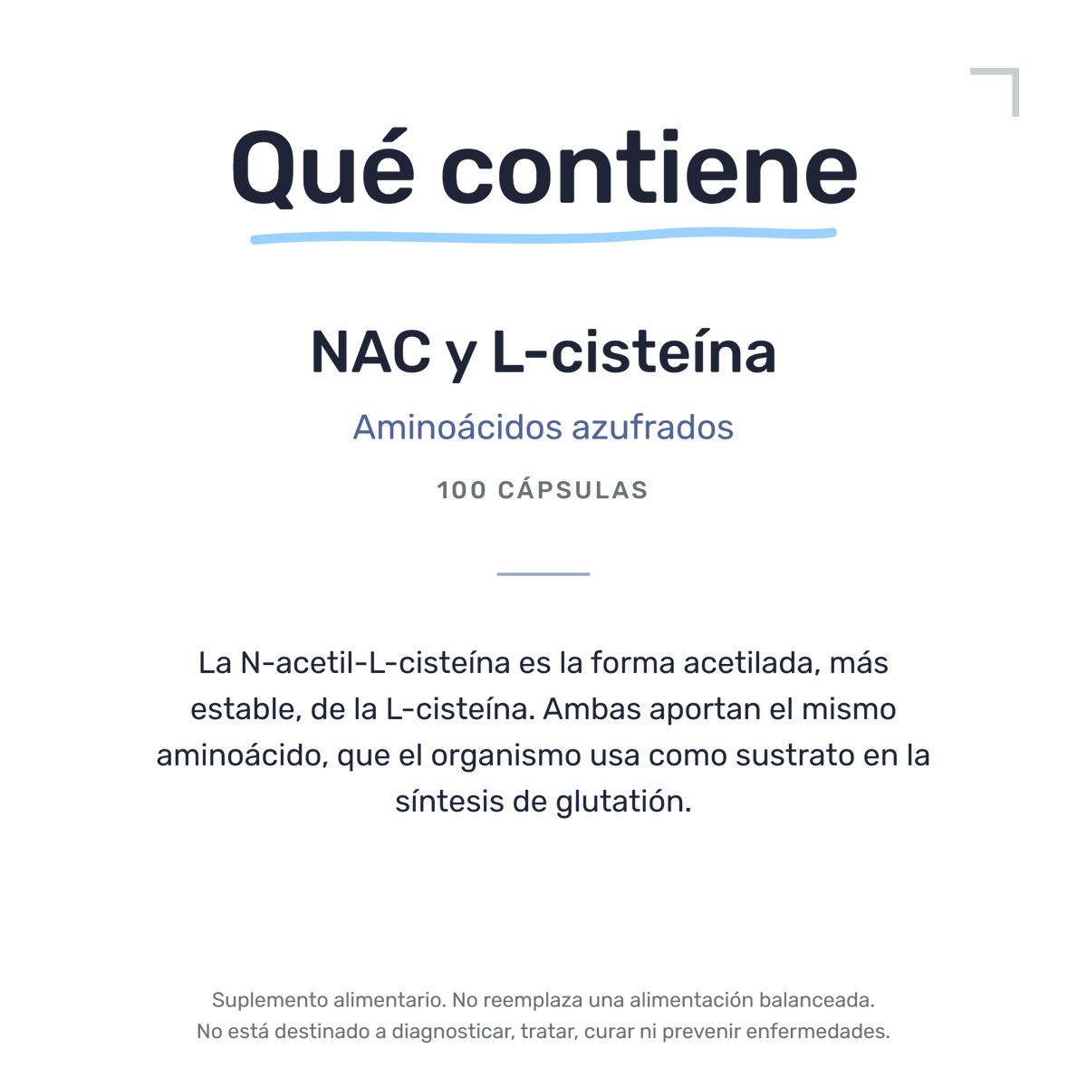 NAC L-Cisteína [100 Cápsulas] — imagen 7