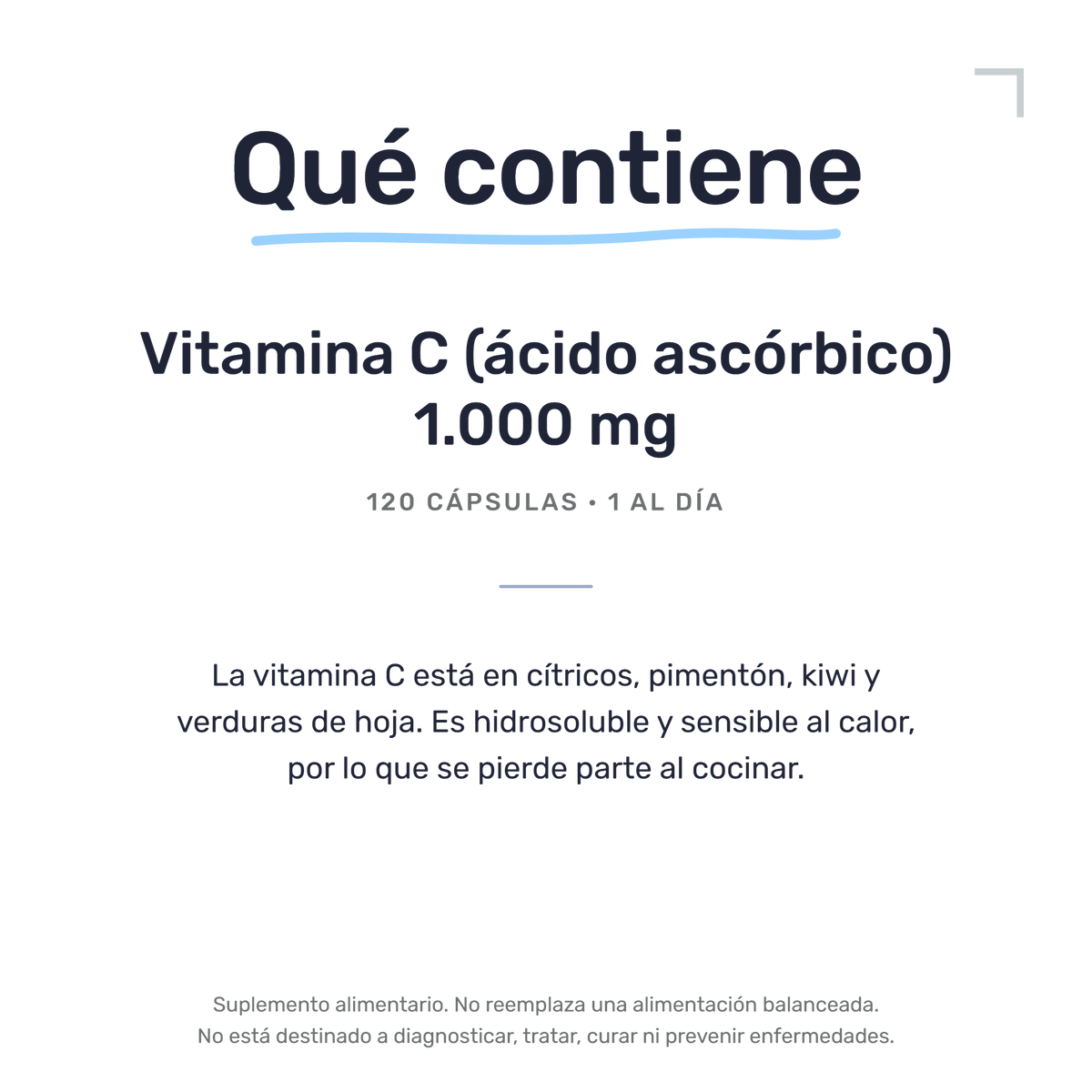 Vitamina C 1.000 mg [120 Cápsulas] — imagen 7