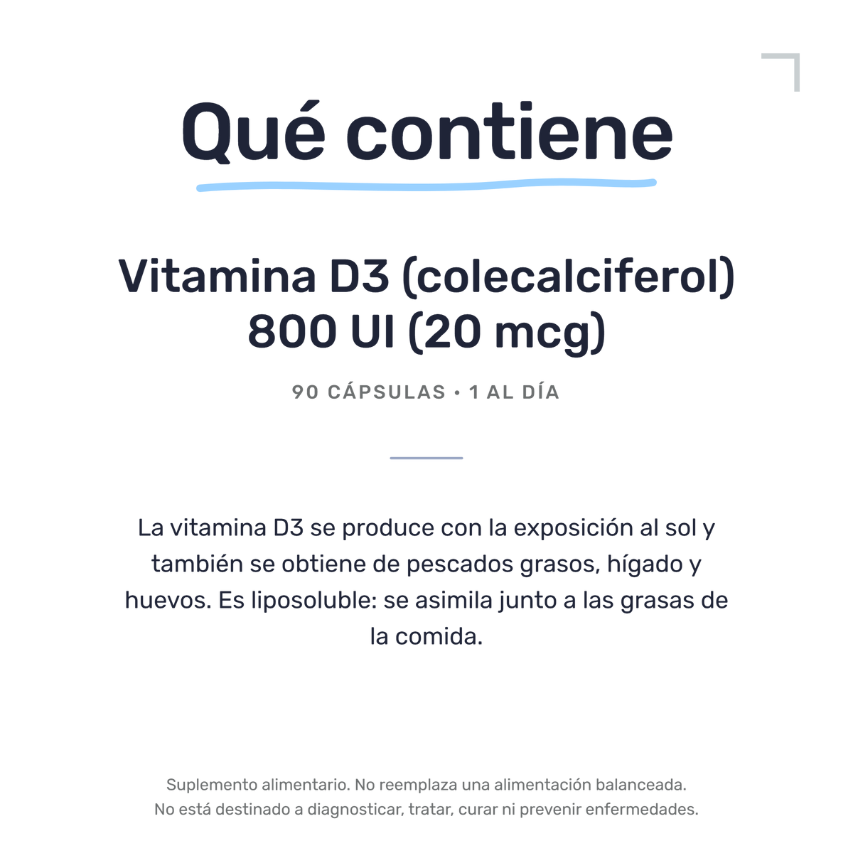 Vitamina D3 800UI [90 Cápsulas] — imagen 7