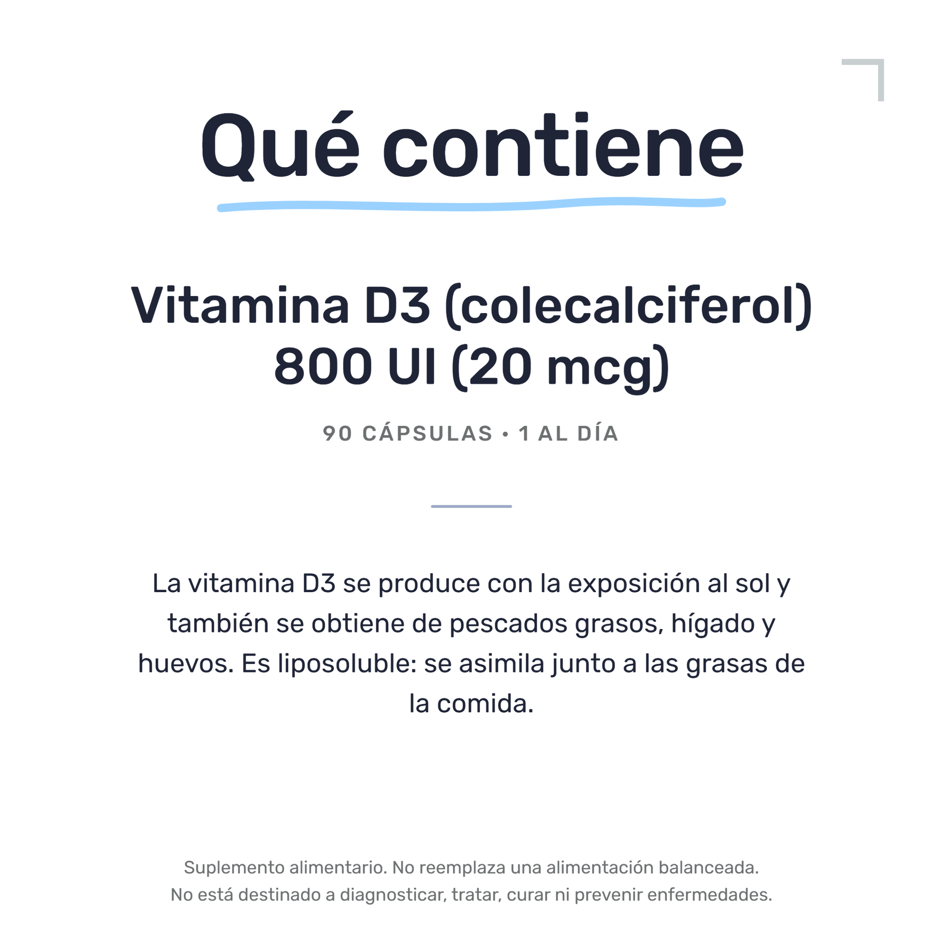 Vitamina D3 800UI [90 Cápsulas] — imagen 7